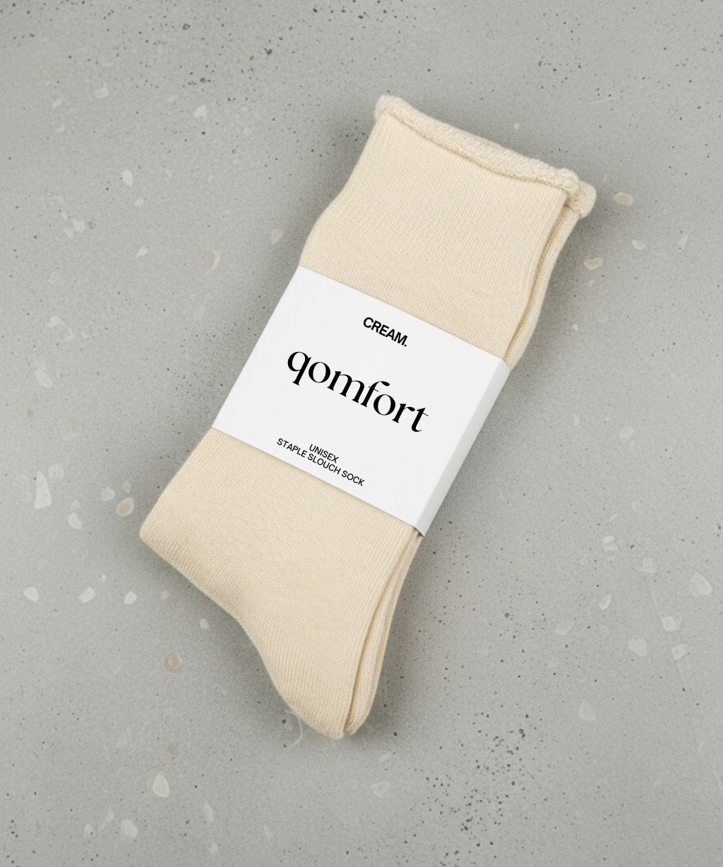 Staple Socks (4-Pack): Cream pair