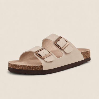 The Cork Sandal in Stone